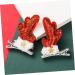 Beaupretty Kids Pairs Elk Sequin Barrette Xmas Hair Accessories Xmas Hair Decorations Reindeer Hairpin kids barrettes for hair Holiday Hair Clips fabric child two piece suit elk Fabric - Buy Online on GoSupps.com