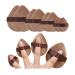 SBTRKT Dual Use Powder Puff Triangle Cosmetic Puff Soft Makeup Sponge For Face Eye Contouring Washable Velvet Puffs Make Up Accessories (Color : 07 3PCS)