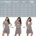 Sykooria Women's Maternity Nightdress Breastfeeding Nightwear - Short Sleeve Nursing Nightgown in Stripe Dark Blue XL - Buy Online on GoSupps.com