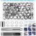 120 Sets Grommet Tool Kit 1/2 Inch  Cridoz Grommet Eyelets Kit with Setting Tools and Storage Box for Fabric  Tarps  Curtains Silver 1/2 Inside Diameter - Buy Online on GoSupps.com