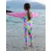 Baby Toddler Boy Swimsuit UPF 50+ Sun Protection Rash Guard Swimwear | Pink Fish Scales | 0-3 Years | 6-12 Months with Crotch Zipper - Buy Online on GoSupps.com