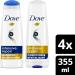 Dove Intensive Repair Shampoo & Conditioner with Bio-Nourish complex for dry damaged hair 355 ml (Pack of 4: 2 Shampoos + 2 Conditioners) Intensive Repair Shampoo + Conditioner 355 ml (Pack of 4) - Buy Online on GoSupps.com