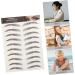 OHPHCALL 9 Sheets Waterproof Eyebrow Stickers Quick Makeup Tools False Eyebrows Cosmetics 3d Template Hair 21x14.7cm Brown - Buy Online on GoSupps.com