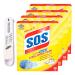 S.O.S Steel Wool Pads 10 Ct - Includes Steel Wool Soap Pads for Cleaning Scrubbing & Rust Removal with Moofin Plastic Measuring Spoon Versatile on Metal Wood Plastic Ideal for Tough Stains &
