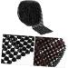 Operitacx 1 Roll Pinnacle Drilling Decor Beaded Ribbon Appliques Embellishments Row Drill Plastic Mesh Punk 450X9.5cm Black - Buy Online on GoSupps.com