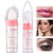 Polvo De Hadas Glitter Highlighter Powder Stick for Face Long Wearing Fairy Highlight Patting Powder High Gloss Body Glitter Highlighter Makeup Brighten Face Eyes Lips Hair (White Moonbeam)