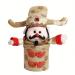 Laspi Chinese NewYear Candy Package Box God Of Wealth Figurine Candy Jar For Pastries Candy Spring Festival Candy Box Festive Decorations Yellow