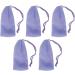 Sac de Sac de Poche Savon en Filet en Maille Exfoliant avec Cordon Cordon - 5pcs Purple Moussant Filet pour le Nettoyage du Visage et du Corps - Soft PE Mesh Saver pour la Maison et les - Buy Online on GoSupps.com