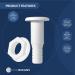 Five Oceans White Straight Thru-Hull Connection for 3/4 Inch Hose - Buy Online on GoSupps.com