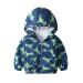 JinBei Jacket Boy Toddler Kids Hooded Jackets Baby Waterproof Windbreaker Hooded Zip Windproof Long Sleeve Coat Cloak Sunscreen Outwear Raincoat Cartoons Thick Clothes Soft Light and Thin 1-7 Years 100 Dinosaure
