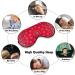 Red Paisley Sleep Mask for Women - Adjustable Eye Shades Cover with Elastic Strap for Comfortable Sleep - Buy Online on GoSupps.com