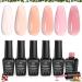 Beetles Gel Nail Polish Set 6 Colors Ballet Dress Collection Milky White Sheer Pink Nude Jelly Transparent Soak Off Uv Diy Manicure Kit for Women