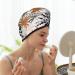 Hair Towel Wrap - Quick-Dry Turban with Button for Effortless Drying (Tropical Leaves) | International Shipping - Buy Online on GoSupps.com