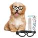 Small dog glasses Dog dog glasses adjustable sunglasses for small dogs for UV protection snow-safe windproof sunglasses with flexible straps for puppies cats (transparent color