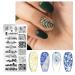 SIOPPKIK Nail Stamping Plates | Marble Pattern Nail Art Stencil Tools | Stainless Steel Nail Design Template for Perfect Manicures - Buy Online on GoSupps.com