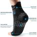 HUEGLO Plantar Fasciitis Compression Socks - 4 Pairs, Ankle Support Brace for Men & Women, Pain Relief, Anti-Slip Foot Support - Black - Buy Online on GoSupps.com