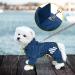 Waterproof Dog Raincoat with Hood & Leash Hole | Reflective Strap for Small Medium Dogs | Lightweight Puppy Clothes - Blue (L) - Buy Online on GoSupps.com