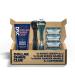 Dollar Shave Club Full Body Shaving Kit with Diamond Grip Club Series Razor Handle No Slip Body Shaving Handle 4-Blade Razor Refill Cartridges and Shave Cream 3oz. Razors for Men & Women 4 Blade Full Body Shave Kit