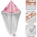 Cute Bear Pink Bow Heart Hair Towel 2 Pack | Super Absorbent Quick Dry Hair Turbans for Women & Girls - Buy Online on GoSupps.com