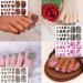 WOKOTO 440-Piece Toenail Polish Stickers Kit - Marbled Style Gel Nail Strips for Women with Nail File - Gradient Nail Art Decals - Self-Adhesive Manicure Set - Buy Online on GoSupps.com