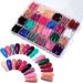 576Pcs Medium Square Nails Colored Fake Nails Artificial Fingernails Acrylic Tip 12 Size for Women Long Ballerinas Nails Square Nails Nails Long - Buy Online on GoSupps.com
