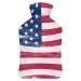 Hot Water Bottle With Lid American Flag Rubber Hot Water Bag For Pain Relief Cramps Foot Warmer Hot And Cold Therapy