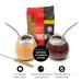 Balibetov Yerba Mate Set - 2 Gourd Cups 100g Loose Yerba Mate Bombilla & Cleaning Brush - Authentic Argentinian Experience - Buy Online on GoSupps.com