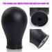 22 Inch Black Leather Wig Canvas Block Mannequin Head with C Stand - Ideal for Wigs Making & Display - Buy Online on GoSupps.com