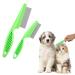 Tiesome pet hair combinations 2 packing multifunctional trunks for pets grooming kit 2 in 1 dog bums stainless steel comb Massagekamm Double -sided comb (green)