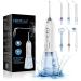 Portable Water Dental Flosser 5 Modes 6 Replaceable Jet Tips Rechargeable Detachable Reservoir