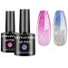 Senvenski Pink Blue Color Changing Gel Nail Polish Mother Gift Set Glitter Mood Temperature Thermal Chameleon Soak Off UV LED Art Manicure Kit Varnish (WB2-003)