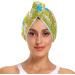 Tropical Leaves Dry Hair Cap & Towel Set | Quick Drying Super Absorbent Soft & Comfortable - 2 Piece with Button Headband - Buy Online on GoSupps.com