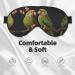 Buy Couple Parrots Olive Print Unisex Sleep Eye Mask | Soft Comfort Eye Shade Cover for Travel Yoga & Shift Work - Buy Online on GoSupps.com
