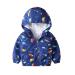 JinBei Jacket Boy Toddler Kids Hooded Jackets Baby Waterproof Windbreaker Hooded Zip Windproof Long Sleeve Coat Cloak Sunscreen Outwear Raincoat Cartoons Thick Clothes Soft Light and Thin 1-7 Years 100 Voiture