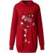 Shop Hanxiulin Women's Christmas Elk Sweatshirt Dress - Oversized Long-Sleeved Hoodie | Festive Red Christmas Apparel - Buy Online on GoSupps.com