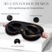 100% 22 Momme Mulberry Silk Sleep Mask - Weighted 3D Blackout Eye Cover for Lash Extensions | Adjustable Strap for Men & Women - Rose Gold - Buy Online on GoSupps.com