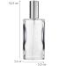 Fantasia Empty Perfume Bottle with Atomizer - 100ml Clear Glass Flakon Refillable Oval Design Silver Cap - Perfect for DIY Fragrance - Buy Online on GoSupps.com