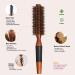 Bestool 2 inch Boar Bristle Round Hair Brush for Blow Drying - Large Wooden Barrel Styling Brush for Women & Men - Ideal for Straightening, Curling, Adding Shine and Volume - Buy Online on GoSupps.com
