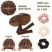 Welrog Silk Sleeping Hood for Women - Night Hair Bonnet & Sleep Cap - Coffee Color + 3 Hair Ties | Ideal for Healthy Hair Care - Buy Online on GoSupps.com