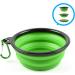 PhoneNatic Foldable Silicone Dog Bowl - Green Travel Bowl for Dogs & Cats | Compact 350 ml with Carabiner - Buy Online on GoSupps.com