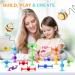 Sensory Silicone Suction Toys for Kids | 38 Pcs Building & Montessori Toy Set | Stress Relief & Travel Easter Gift | Ages 3-7 - Buy Online on GoSupps.com
