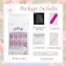False Nails Short French Stick on Nails 24pcs Square Pink Press On Nails with Glue Elegant Design Sweet Fake Nails for Women Girls (Sweet French) - Buy Online on GoSupps.com