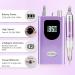 AZ GOGO Electric Nail Cutter - Professional 35000 RPM Nail File for Gel & Acrylic Nails | Portable Manicure & Pedicure Set with 5 Attachments | Adjustable Speed & Direction - Violet - Buy Online on GoSupps.com