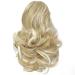 Parxitn 20cm Short Curled Ponytail Extension | Dark Blonde Mixed Bleaching Blonde | Claw Clip Synthetic Hair | Ideal for Braids & Quick Styles - Buy Online on GoSupps.com