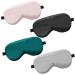 4 Pcs Silk Sleep Mask Set - Adjustable Blackout Eye Masks for Men & Women | Breathable 100% Mulberry Silk | Reduces Puffy Eyes | 4 Colors Available - Buy Online on GoSupps.com