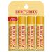 Burt's Bees Lip Balm Stocking Stuffer, Moisturizing Lip Care Holiday Gift, 100% Natural, Original Beeswax with Vitamin E & Peppermint Oil (4 Pack)