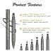 LOKFAR Double-headed Liquid Eyeliner Stamp Pen Set - 6 Pcs Waterproof Eyeliner Pencil for Women - Long-Lasting Eye-liner Stencils - Triangle Star Moon Heart Flower Smiley - Buy Online on GoSupps.com