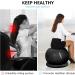 HBselect Exercise Ball Chair + Anti-Slip Base & Resistance Bands | 65cm Black Swiss Gym Ball for Yoga Pilates Pregnancy | Anti-Burst & Extra Thick - Buy Online on GoSupps.com