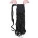 24 Long Curly Wavy Wrap Around Ponytail Clip in Hair Extension - Dark Black 24 Inch - Buy Online on GoSupps.com