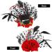 FRCOLOR Flower Hair Clips with Veil Fascinator Hat Wedding Hair Pins Barrette Rose Bobby Pins Head Piece for Halloween Wedding Party Women Girls Bride Hair Accessories - Buy Online on GoSupps.com